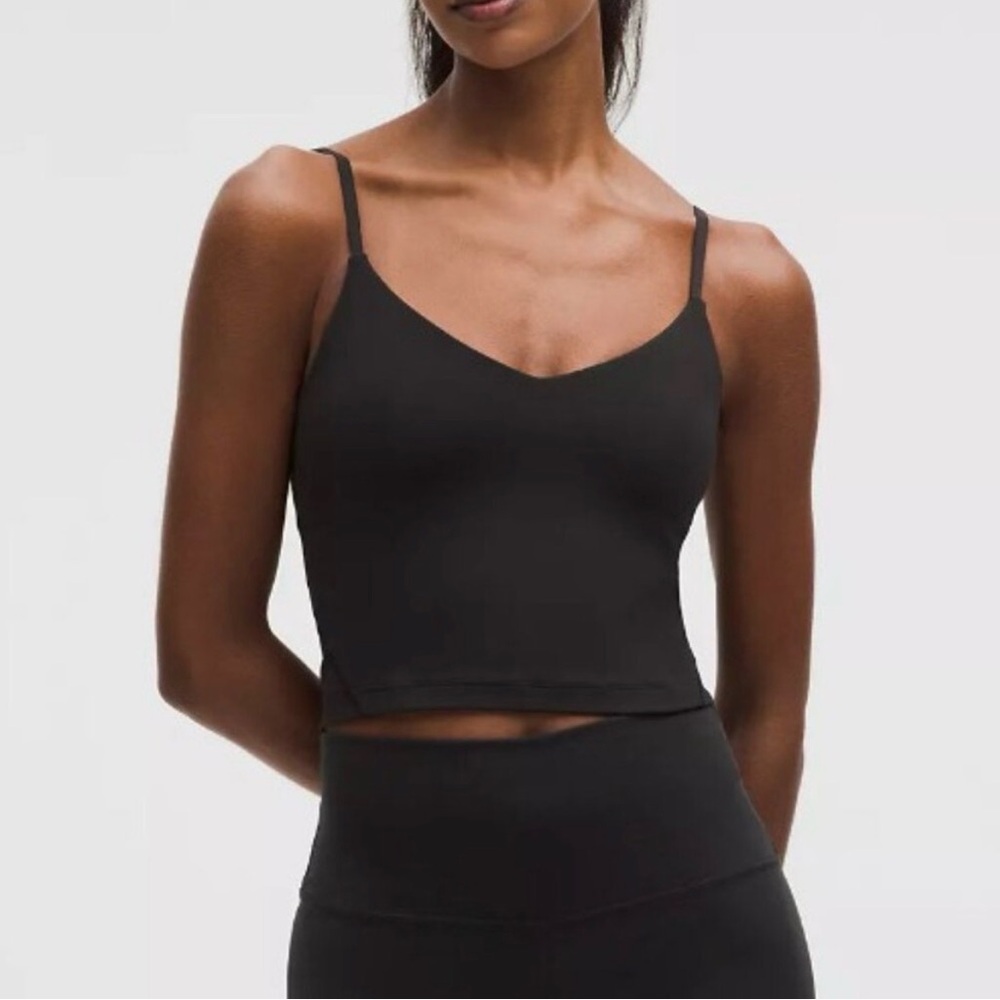 lululemon athletica Black Cropped V-Neck Tank Top